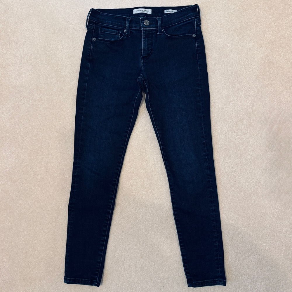 Banana Republic Blue Denim Skinny Ankle Jeans